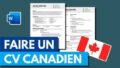 Rédaction CV sous format Canadien billingue EN/FR