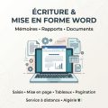 Écriture et mise en forme de documents Word