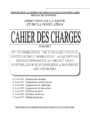 Cahiers des Charges-CDC